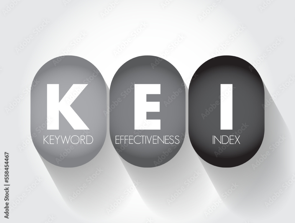 Poster kei keyword effectiveness index - compares the count result with the number of competing web pages t