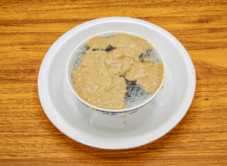 Kulfi falooda served in plate isolated on table top view of indian and pakistani sweet food