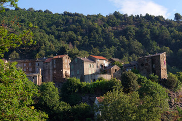Fototapeta na wymiar Santa-Reparata-di-Moriani village in Upper Corsica