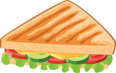 Sandwich cartoon icon. Lunch vegetable snack meal