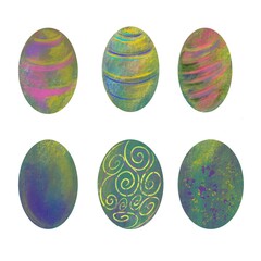 set of easter eggs