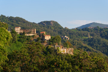 Fototapeta na wymiar San-Giovanni-di-Moriani village in Upper Corsica 