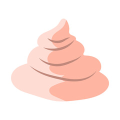 Pink swirl of cream for cupcakes and decorating desserts. Cooking and baking. Illustration isolated design