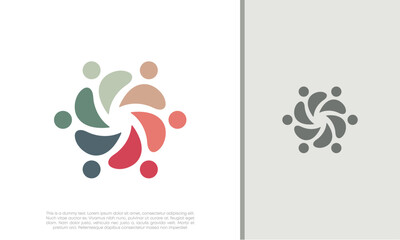Global Community Logo Icon Elements Template. Community human Logo template vector. Community health care. Abstract Community logo