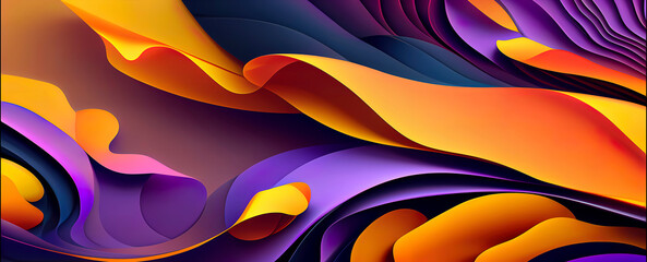 horizontal artistic colorful abstract wave background