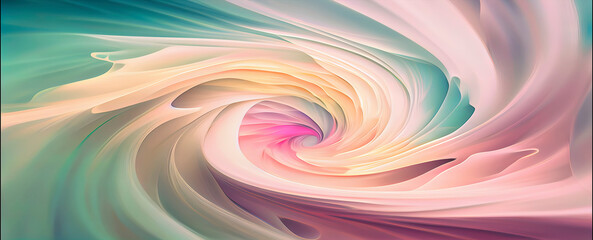 Obraz premium Abstract twirling pastel colors as background wallpaper header