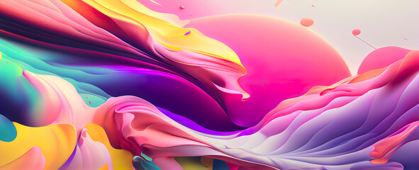 colorful abstract 3d illustration
