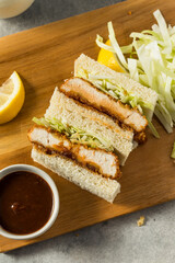 Homemade Japanese Chicken Katsu Sando Sandwich
