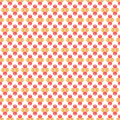 yellow and maroon flowers seamless repeat pattern