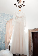 Beautiful wedding dresses  are waiting for bride, wedding day,love
