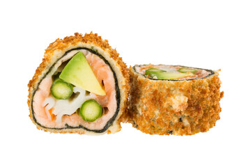 Sushi sobre fondo blanco