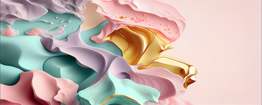 Fototapeta minimal abstract wallpaper with pastel colors