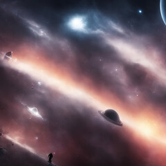 Obraz na płótnie Canvas space and galaxy 