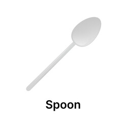 spoon illustration isolated on white background 