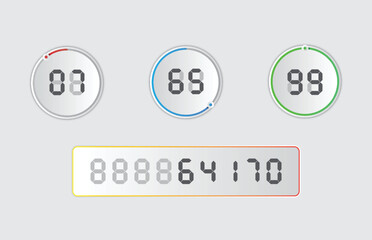 Infographic template of round modern digital number slider banner , presentation infographic vector