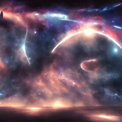 Obraz na płótnie Canvas space and galaxy