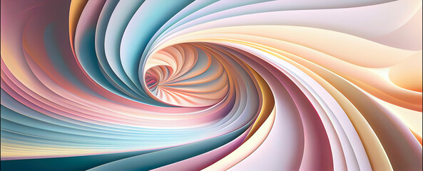 Abstract twirling pastel colors as background wallpaper header