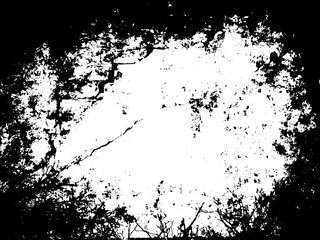 Grunge border vector texture background. Abstract frame overlay. Dirty and damaged backdrop. Vector graphic illustration with transparent white. EPS10.