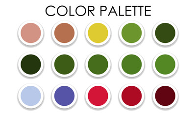 Bright color palette for design. Vector illustration