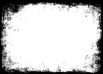 Grunge border vector  background. Abstract  overlay. Dirty and damaged backdrop. Vector graphic  with transparent white. EPS10.