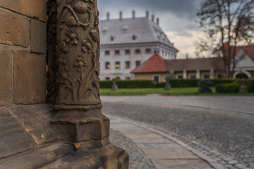 Architectural Detail. Architectural detail on a building, ideal for backgrounds, architecture themes, detail themes.

