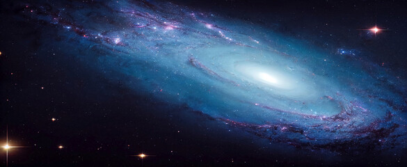 Awesome spiral galaxy many light years far from the Earth.