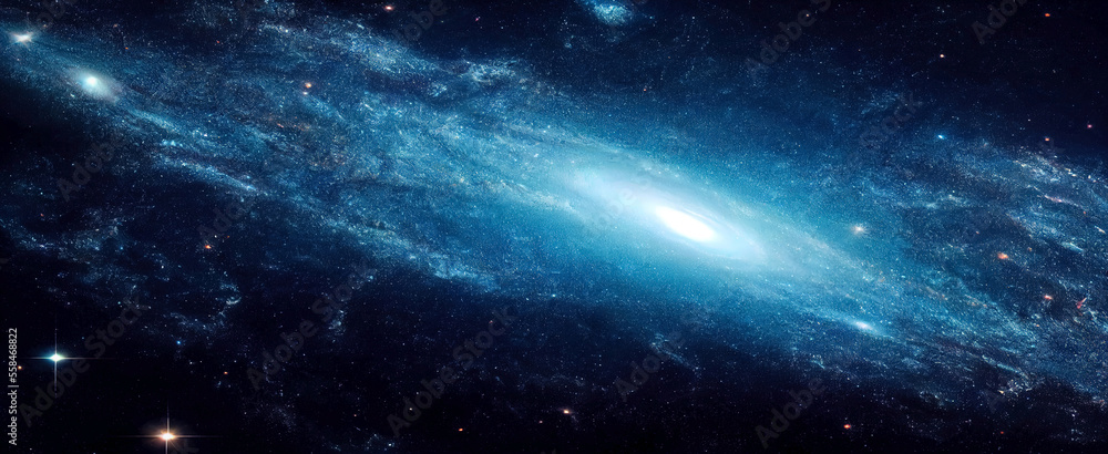 Wall mural galaxy with stars and space dust in the universe. space nebula