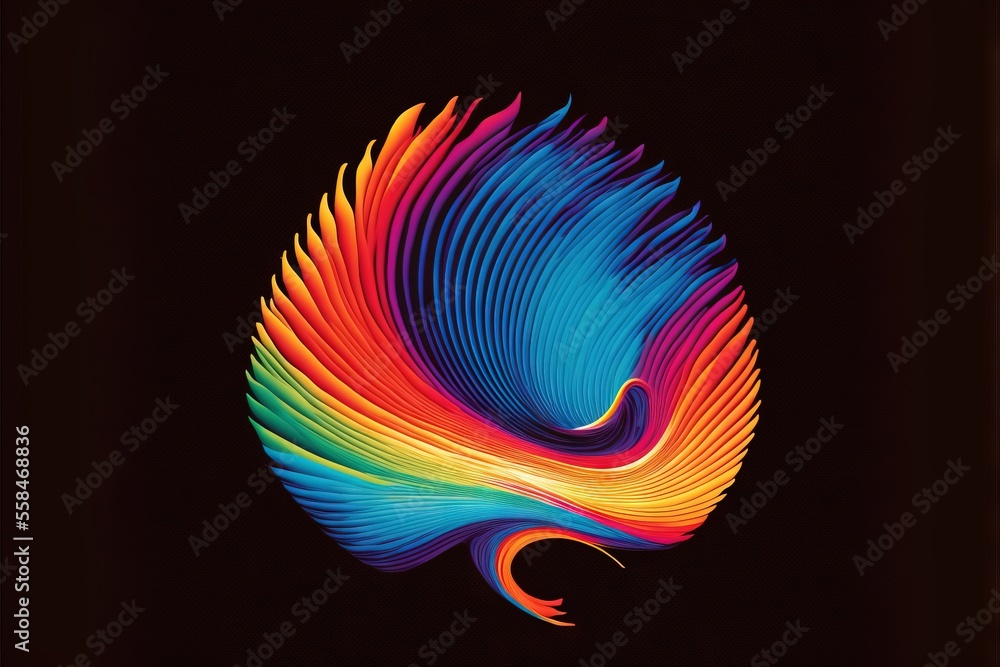 Poster a colorful swirl on a black background with a black background and a black background with a black b