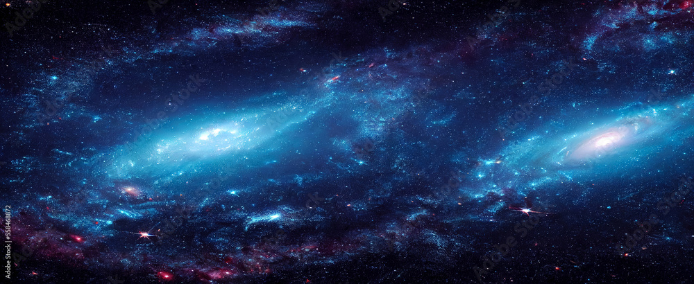 Wall mural galaxy with stars and space dust in the universe. space nebula