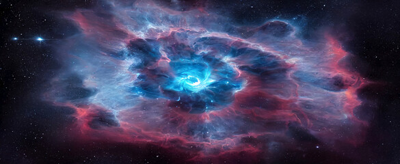 Obraz na płótnie Canvas Nebula in outer space, planets and galaxy