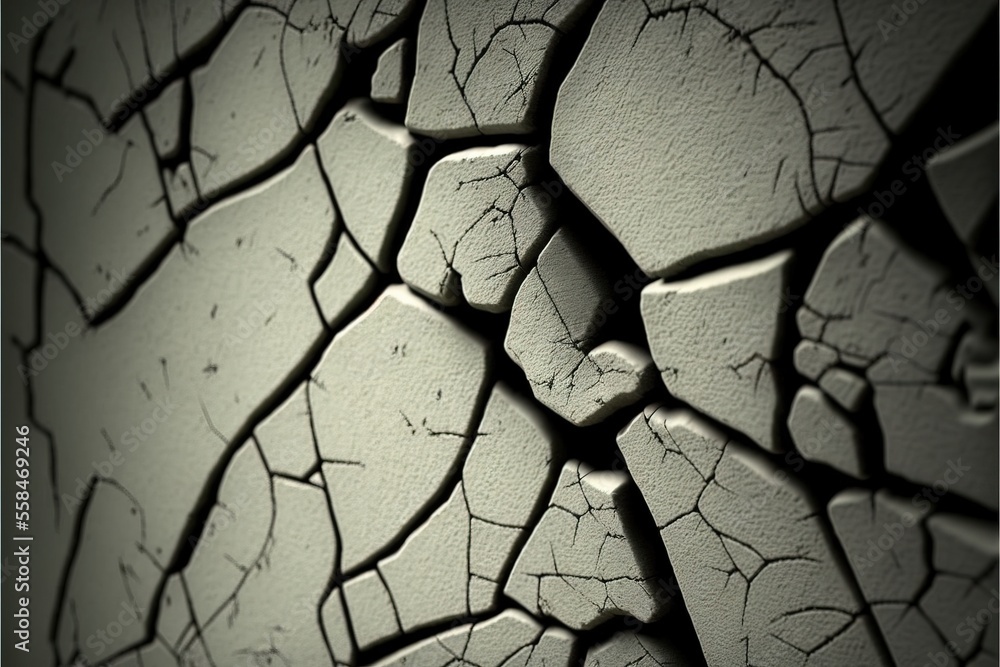 Poster a close up of a cracked surface with a black and white photo of the cracks in the surface of the sur