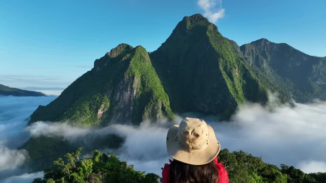 Pha Dang viewpoint in Muang Ngoy, Laos.