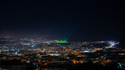 Fototapeta na wymiar night view of Abha city