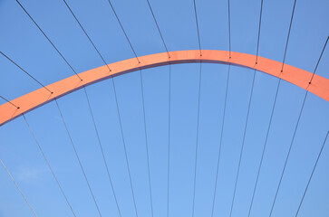 Arch bridge at the Olympic Village in Turin