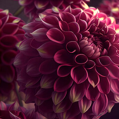 Fototapeta na wymiar beautiful Dahlia flowers illustration
