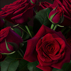 red roses illustration