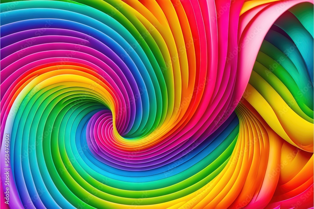 Poster a multicolored spiral design is shown in this image of a computer generated image of a computer gene