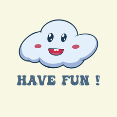 A cloud that invites you to smile.