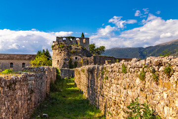 Greece, Ioannina - famous ruins of Ali Pasha's palace and the Tower of Bohemond in the old...