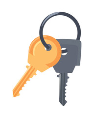 flat colroed keys design