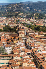 Fototapeta na wymiar Florence, Italy. Beautiful aerial view of the city 