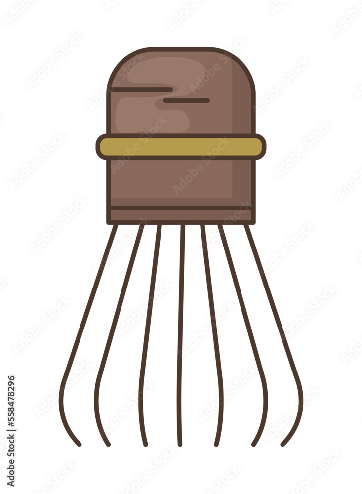 Sticker matcha whisk icon