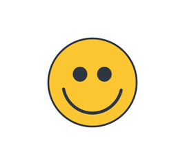 Yellow happy face emoticon 