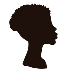 Black history month woman silhouette with text