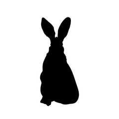 black silhouette of a rabbit
