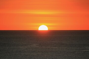 Sunset over the Caribbean Sea