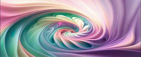 Obraz premium Abstract twirling pastel colors as background wallpaper header