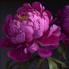 details of Chinese peony flowers