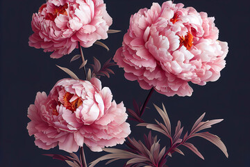 beauty Chinese peony flowers wallpaper