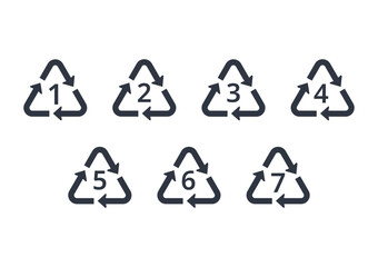 Monochromatic set of recycling symbols.  